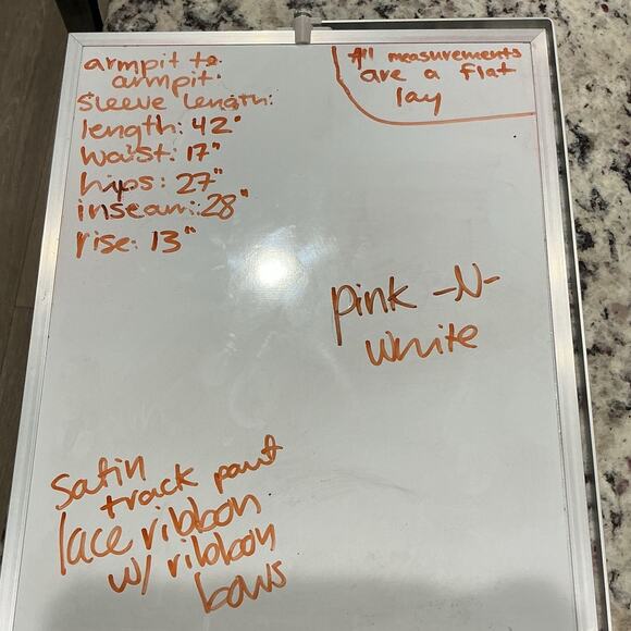 Sunday Retreat Womens Satin Track Pants Size XL Pink Coquette Bow Lace Kidcore - Picture 3 of 7